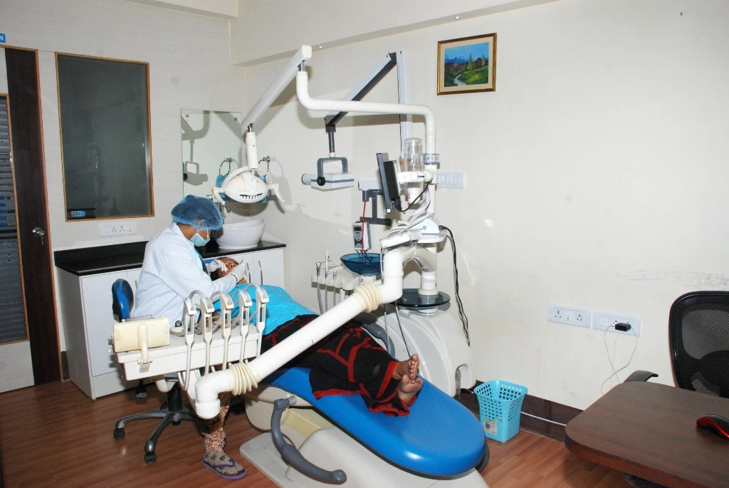 Smiling dental patient